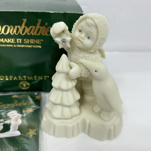 Dept 56 Snowbabies Make It Shine Swarovski Stone Five Six A Drum Figurine Lot - Picture 2 of 14